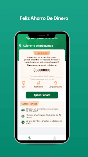 ClipcashPréstamos de crédito, captura 2